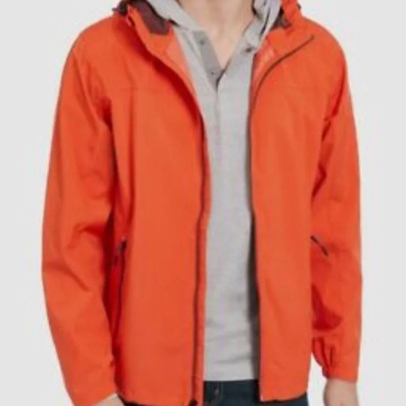 Hawke & Co NEW The Defender Packable Rain Jacket Porange Size M - Picture 1 of 11